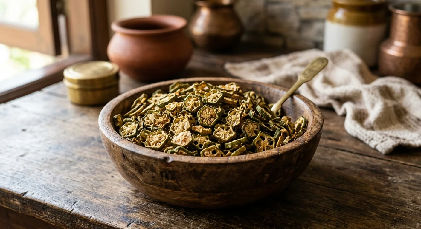 Air-Dried Tender Okra / Ladyfinger (Bhindi)