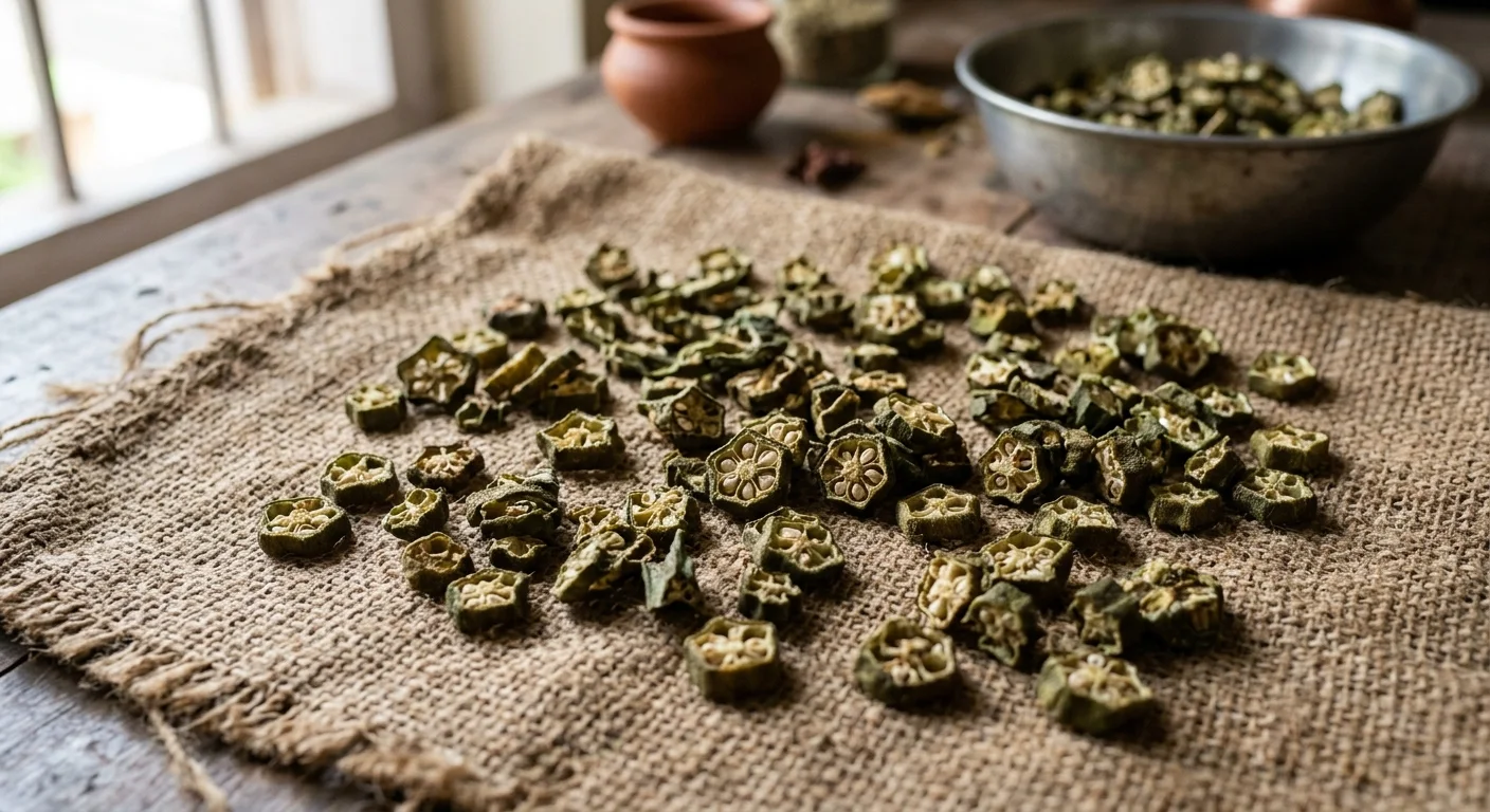 Air-Dried Tender Okra / Ladyfinger (Bhindi)